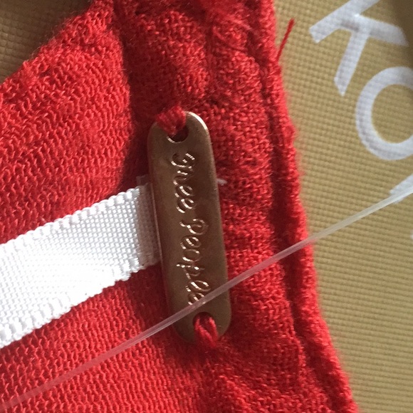 Free People orange tunic deep front and back (M) - Picture 3 of 3